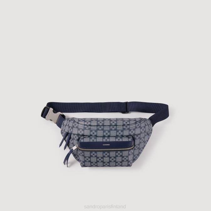 Sandro Paris miehet monogrammi vyölaukku VLHP857 Lisätarvikkeet sininen