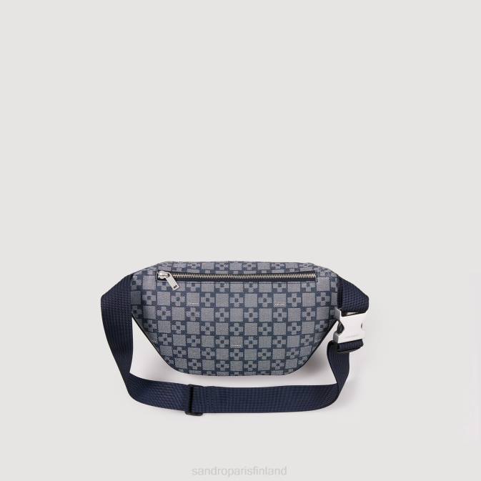 Sandro Paris miehet monogrammi vyölaukku VLHP857 Lisätarvikkeet sininen