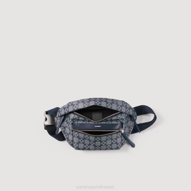 Sandro Paris miehet monogrammi vyölaukku VLHP857 Lisätarvikkeet sininen