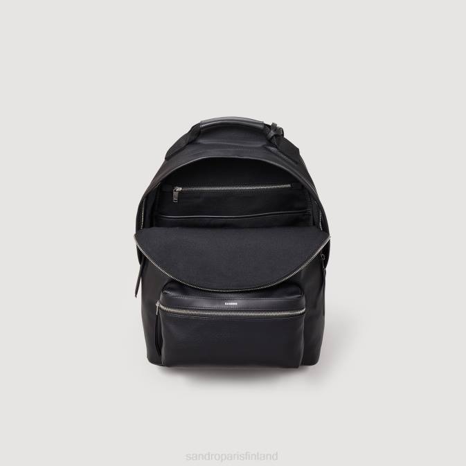 Sandro Paris miehet päällystetty kangasreppu VLHP841 Lisätarvikkeet musta