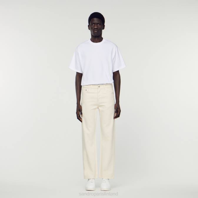 Sandro Paris miehet puuvillaiset farkut VLHP626 vaatteet ekru