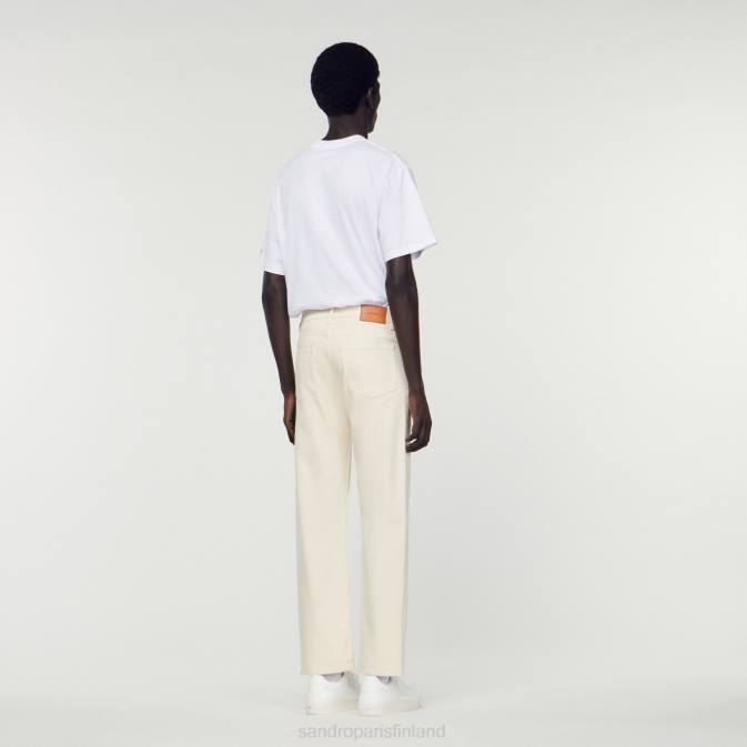 Sandro Paris miehet puuvillaiset farkut VLHP626 vaatteet ekru