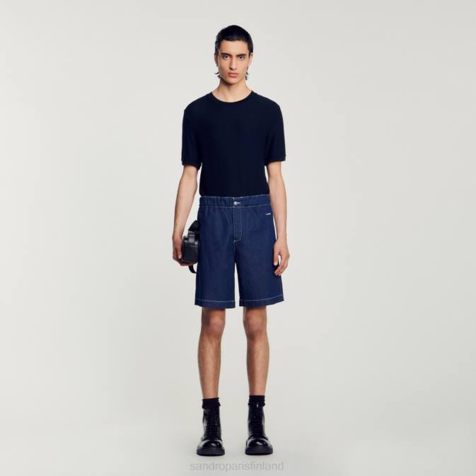 Sandro Paris miehet farkkushortsit VLHP604 vaatteet raaka-denimiä