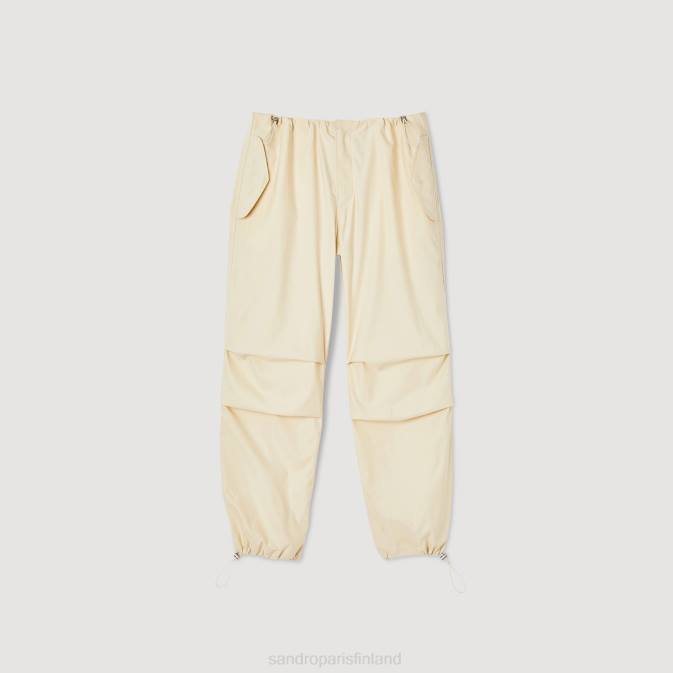 Sandro Paris miehet laskuvarjohousut VLHP593 vaatteet ekru