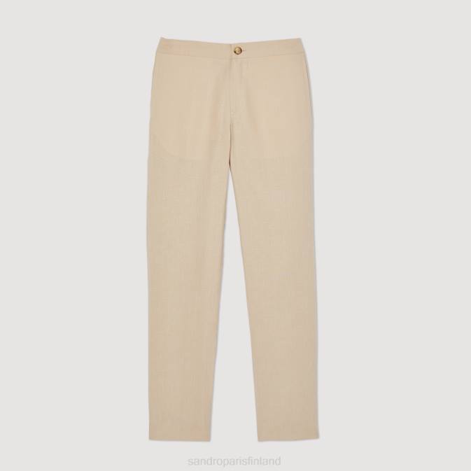 Sandro Paris miehet pellavahousut VLHP599 vaatteet beige