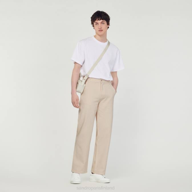 Sandro Paris miehet puusepän housut VLHP760 vaatteet ekru
