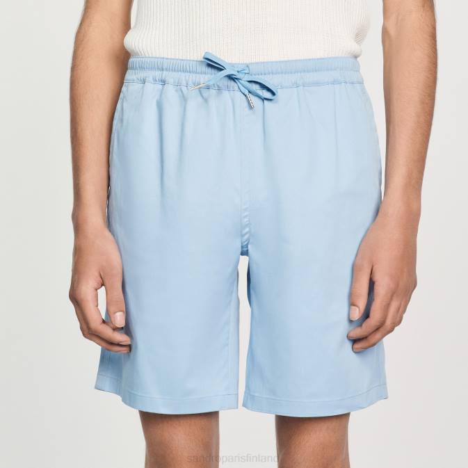 Sandro Paris miehet puuvillaiset shortsit VLHP741 vaatteet taivaansininen