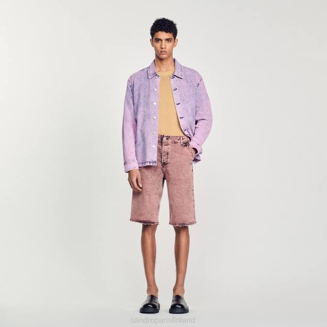 Sandro Paris miehet reippaat farkkushortsit VLHP752 vaatteet vaaleanpunainen