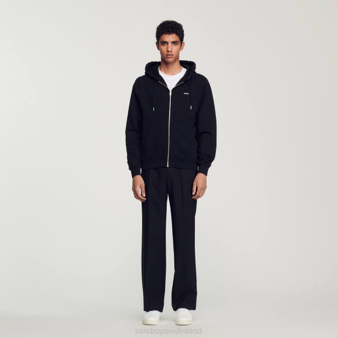 Sandro Paris miehet fleecehuppari VLHP627 vaatteet musta