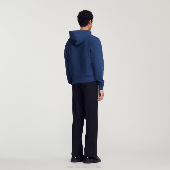 Sandro Paris miehet fleecehuppari VLHP671 vaatteet sininen