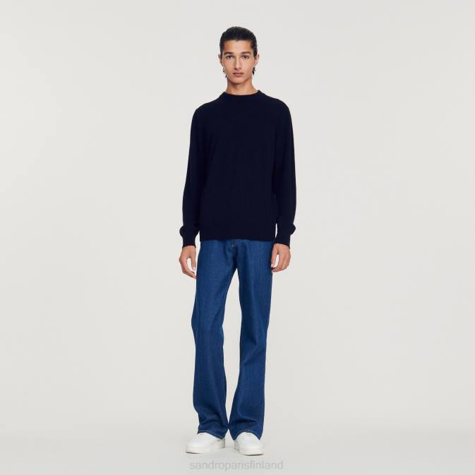 Sandro Paris miehet kashmir villapaita VLHP658 vaatteet tumma laivasto