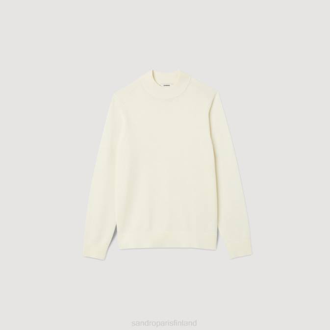 Sandro Paris miehet korkea-aukkoinen pusero VLHP676 vaatteet ekru