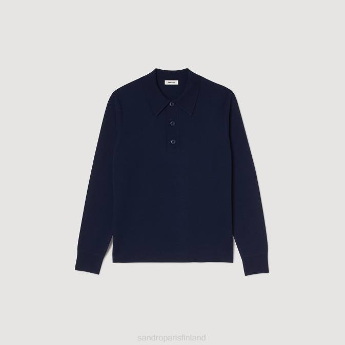Sandro Paris miehet neule poolokaulus VLHP654 vaatteet sininen
