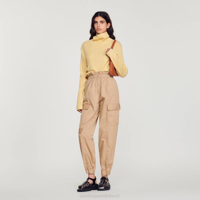 Sandro Paris miehet rullakaula-aukkoinen pusero VLHP618 vaatteet keltainen