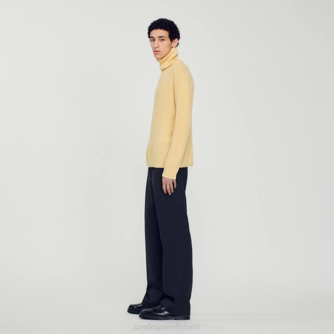 Sandro Paris miehet rullakaula-aukkoinen pusero VLHP618 vaatteet keltainen