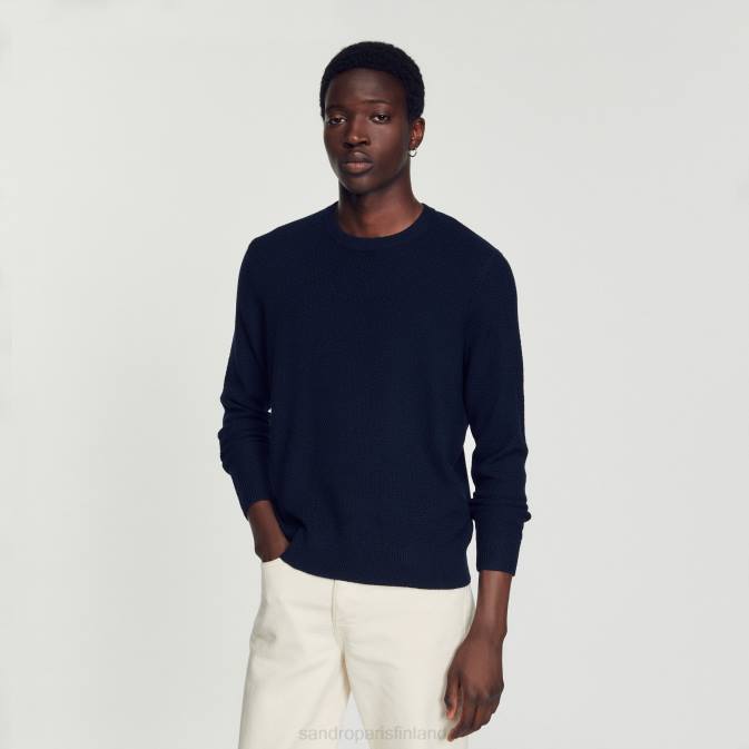 Sandro Paris miehet villapaita VLHP687 vaatteet laivastonsininen