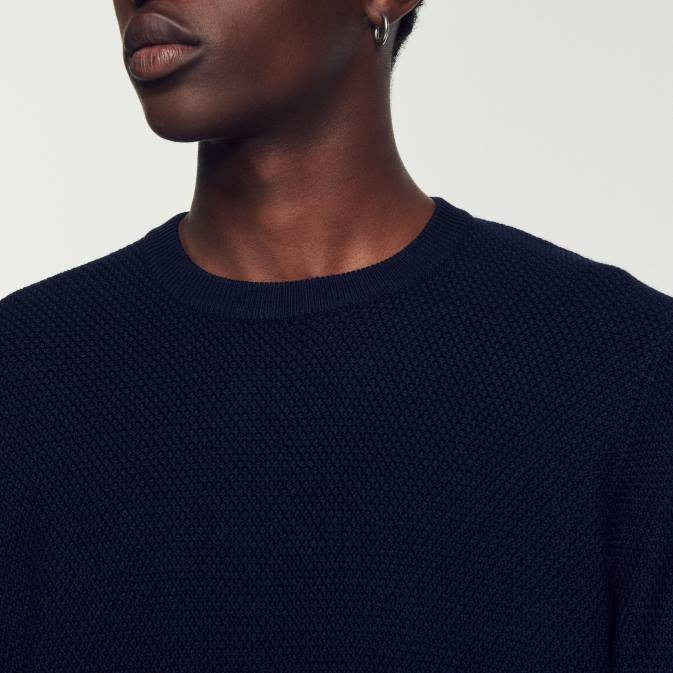 Sandro Paris miehet villapaita VLHP687 vaatteet laivastonsininen