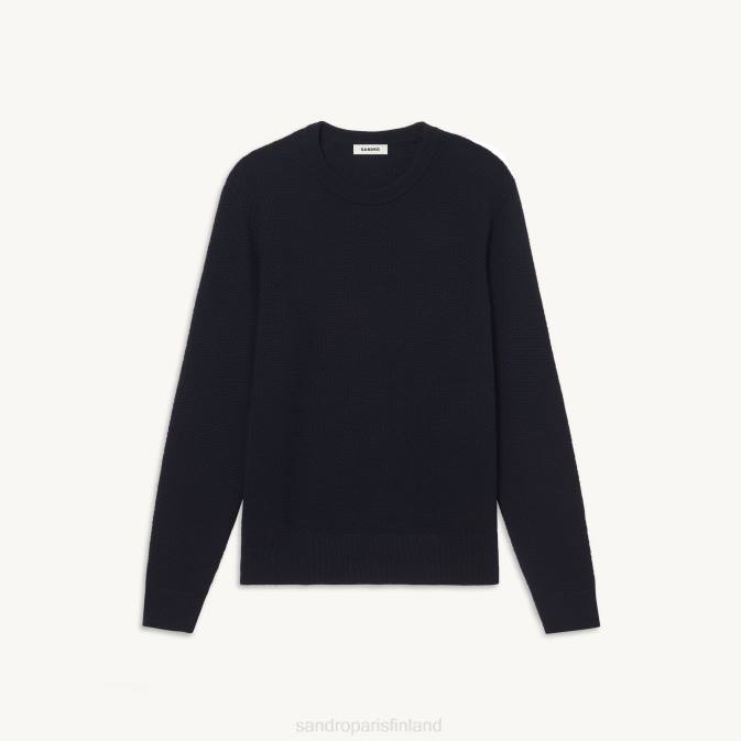 Sandro Paris miehet villapaita VLHP687 vaatteet laivastonsininen