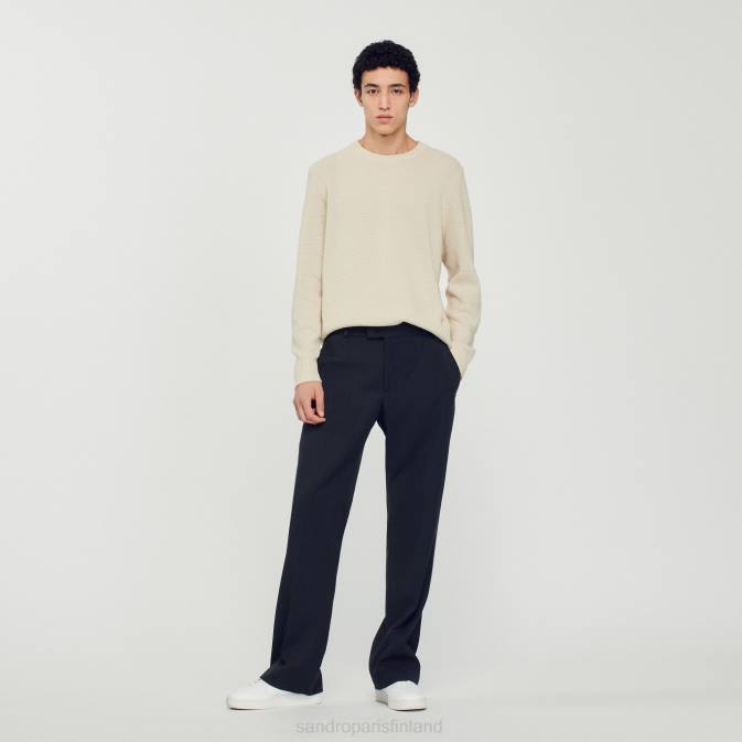 Sandro Paris miehet villapaita VLHP688 vaatteet ekru