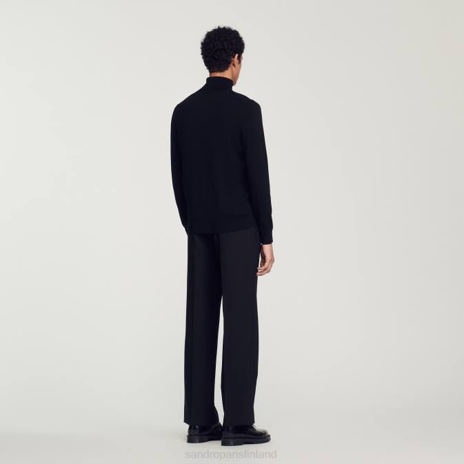 Sandro Paris miehet villapaita rullakauluksella VLHP674 vaatteet musta