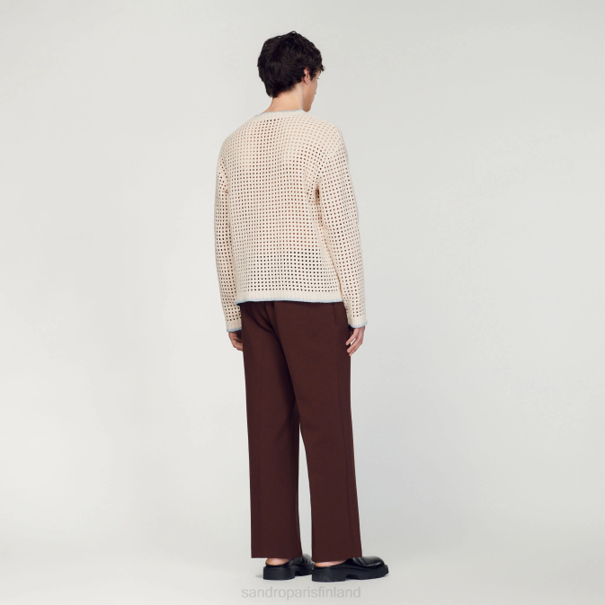 Sandro Paris miehet virkattu neulepusero VLHP706 vaatteet sininen