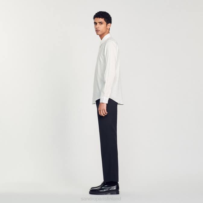 Sandro Paris miehet klassinen paita VLHP756 vaatteet valkoinen