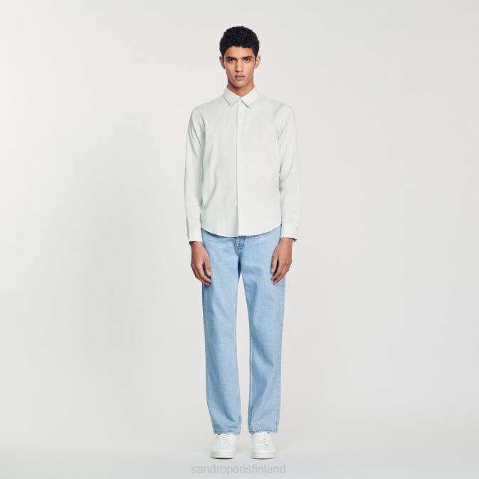 Sandro Paris miehet klassinen paita VLHP778 vaatteet vaaleansininen