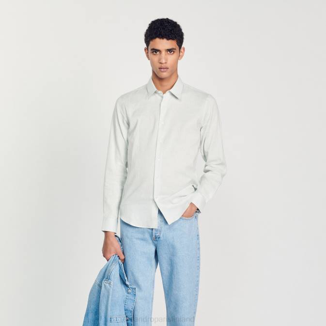 Sandro Paris miehet klassinen paita VLHP778 vaatteet vaaleansininen
