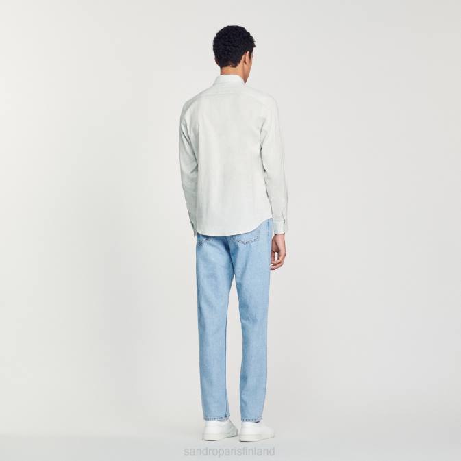 Sandro Paris miehet klassinen paita VLHP778 vaatteet vaaleansininen