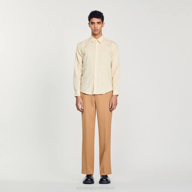 Sandro Paris miehet klassinen paita VLHP779 vaatteet beige