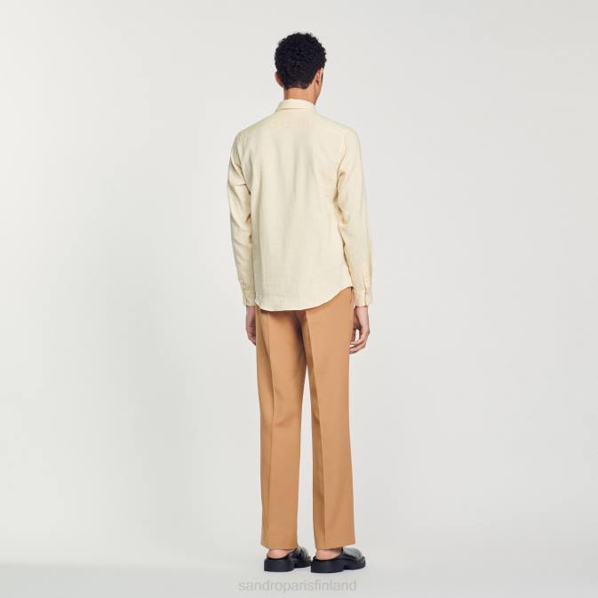 Sandro Paris miehet klassinen paita VLHP779 vaatteet beige