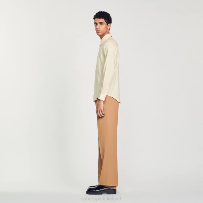 Sandro Paris miehet klassinen paita VLHP779 vaatteet beige