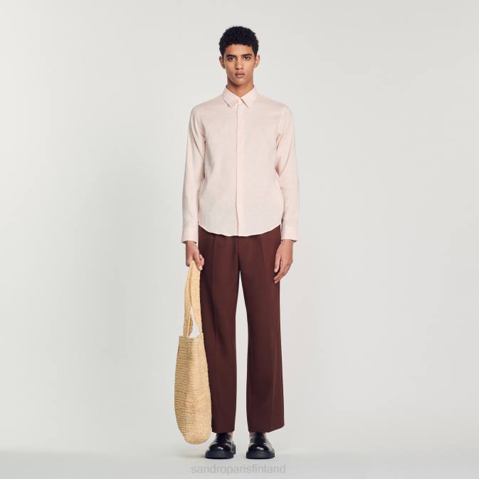 Sandro Paris miehet klassinen paita VLHP822 vaatteet vaalea pinkki