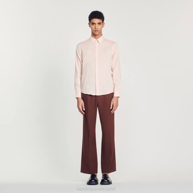 Sandro Paris miehet klassinen paita VLHP822 vaatteet vaalea pinkki