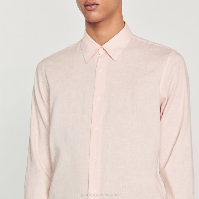 Sandro Paris miehet klassinen paita VLHP822 vaatteet vaalea pinkki
