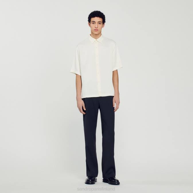 Sandro Paris miehet lyhythihainen paita VLHP589 vaatteet ekru