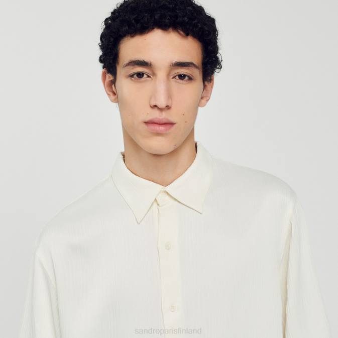 Sandro Paris miehet lyhythihainen paita VLHP589 vaatteet ekru