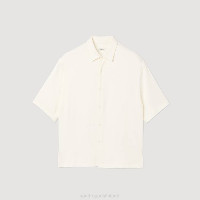 Sandro Paris miehet lyhythihainen paita VLHP589 vaatteet ekru
