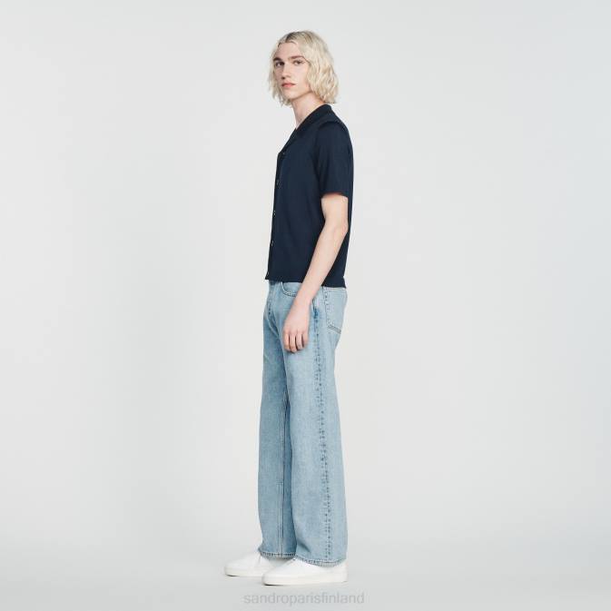 Sandro Paris miehet lyhythihainen paita VLHP697 vaatteet laivastonsininen