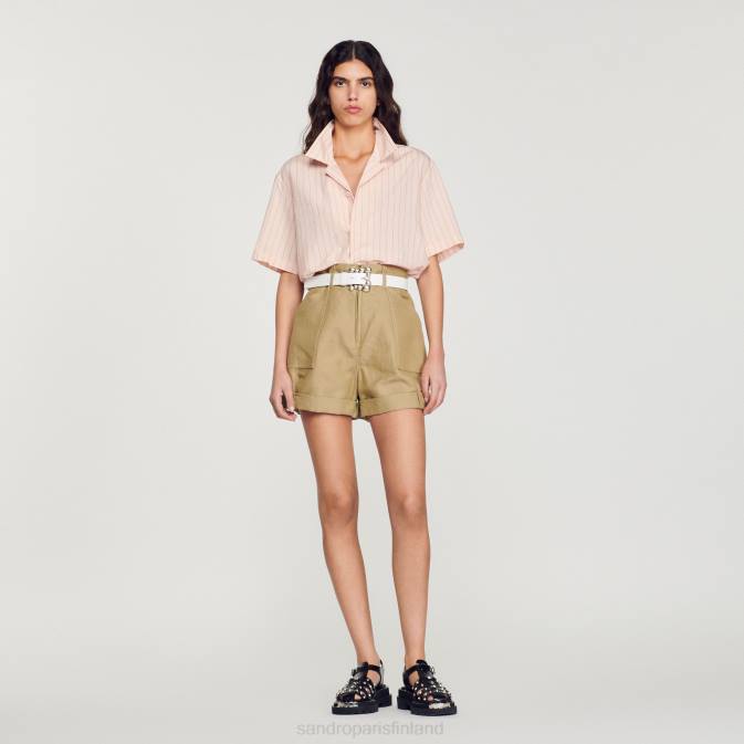 Sandro Paris miehet lyhythihainen paita VLHP783 vaatteet vaalea pinkki