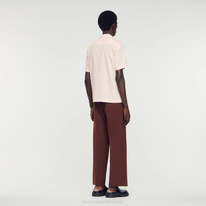 Sandro Paris miehet lyhythihainen paita VLHP783 vaatteet vaalea pinkki