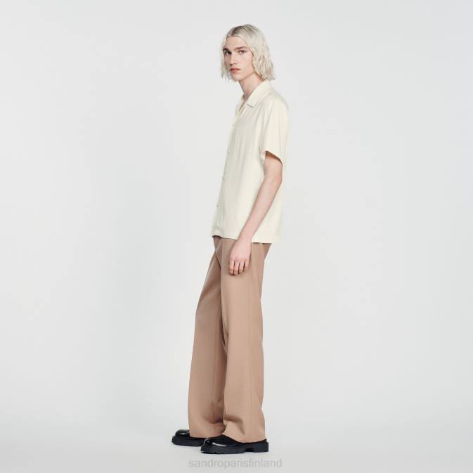 Sandro Paris miehet lyhythihainen paita VLHP818 vaatteet ekru