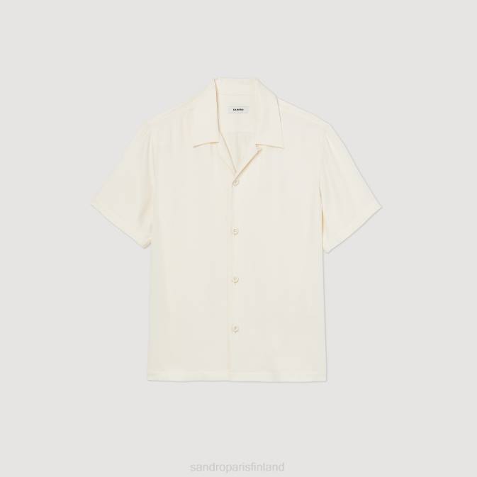 Sandro Paris miehet lyhythihainen paita VLHP818 vaatteet ekru