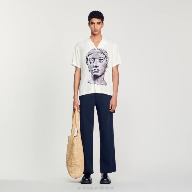 Sandro Paris miehet patsas paita VLHP701 vaatteet ekru