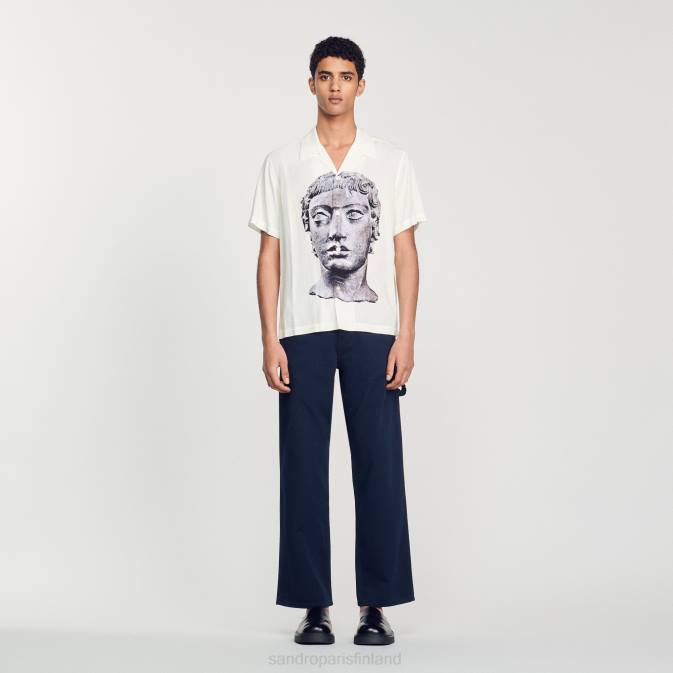 Sandro Paris miehet patsas paita VLHP701 vaatteet ekru