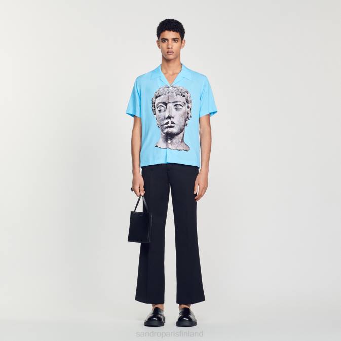 Sandro Paris miehet patsas paita VLHP722 vaatteet taivaansininen