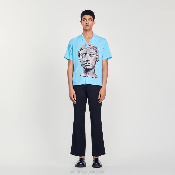 Sandro Paris miehet patsas paita VLHP722 vaatteet taivaansininen