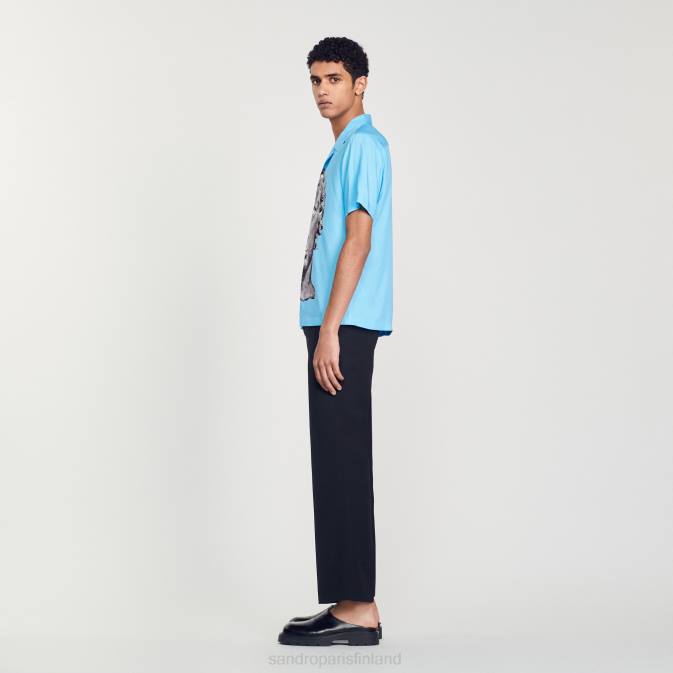 Sandro Paris miehet patsas paita VLHP722 vaatteet taivaansininen