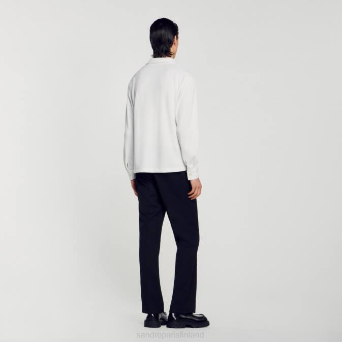 Sandro Paris miehet pitkähihainen paita VLHP588 vaatteet ekru