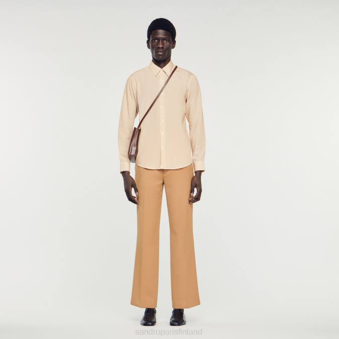 Sandro Paris miehet raidallinen paita VLHP696 vaatteet vaalea pinkki